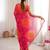 Pink color georgette fabric classy printed girlie saree