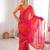 Pink color georgette fabric classy printed girlie saree