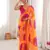 Yellow georgette fabric classy printed girlie saree