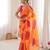 Yellow color georgette fabric classy printed girlie saree