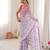 Sky blue color georgette fabric classy printed girlie saree