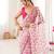 White color georgette fabric classy printed girlie saree