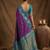 Violet color elegant woven designer soft silk saree