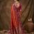 Orange color elegant woven designer soft silk saree
