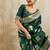 Green color beautiful silk blend woven designer saree