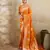 Orange beautiful silk blend woven designer saree
