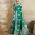 Sea green color beautiful silk blend woven designer saree