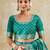 Sea green color beautiful silk blend woven designer saree