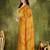 Yellow color bollywood style printed chiffon saree for ethnic party looks