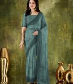 Rama style printed chiffon saree for ethnic party looks