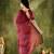 Maroon color bollywood style printed chiffon saree for ethnic party looks