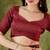 Maroon color bollywood style printed chiffon saree for ethnic party looks