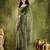 Mahendi color bollywood style printed chiffon saree for ethnic party looks