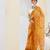 Yellow color bollywood style printed chiffon saree for ethnic party looks