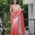 Peach color faux georgette fabric beautiful padding color saree with smart and trendy mirror work