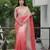 Peach color faux georgette fabric beautiful padding color saree with smart and trendy mirror work