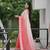 Peach color faux georgette fabric beautiful padding color saree with smart and trendy mirror work