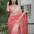 Peach color faux georgette fabric beautiful padding color saree with smart and trendy mirror work