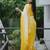 Yellow color faux georgette fabric beautiful padding color saree with smart and trendy mirror work