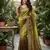 Mahendi color beautiful sequins embroidered frendy chiffon ceremonial saree