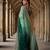 Rama color beautiful sequins embroidered frendy chiffon ceremonial saree