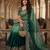 Rama color beautiful sequins embroidered frendy chiffon ceremonial saree