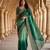 Rama color beautiful sequins embroidered frendy chiffon ceremonial saree