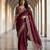 Maroon color beautiful sequins embroidered frendy chiffon ceremonial saree