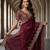 Maroon color beautiful sequins embroidered frendy chiffon ceremonial saree