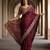 Maroon color beautiful sequins embroidered frendy chiffon ceremonial saree