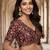 Maroon color beautiful sequins embroidered frendy chiffon ceremonial saree