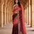 Maroon color beautiful sequins embroidered frendy chiffon ceremonial saree