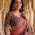 Maroon color beautiful sequins embroidered frendy chiffon ceremonial saree
