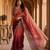 Maroon color beautiful sequins embroidered frendy chiffon ceremonial saree