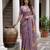 Beautiful purple color virana silk fabric elegant printed saree with dori work