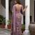 Beautiful purple color virana silk fabric elegant printed saree with dori work