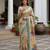 Beautiful yellow color virana silk fabric elegant printed saree with dori work
