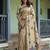 Beautiful beige color virana silk fabric elegant printed saree with dori work