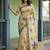 Beautiful beige color virana silk fabric elegant printed saree with dori work