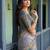 Beautiful grey color virana silk fabric elegant printed saree with dori work