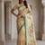 Beautiful beige color virana silk fabric elegant printed saree with dori work