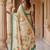 Beautiful beige color virana silk fabric elegant printed saree with dori work