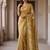 Beautiful gold color virana silk fabric elegant printed saree with dori work