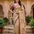 Beautiful beige color virana silk fabric elegant printed saree with dori work