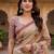Beautiful beige color virana silk fabric elegant printed saree with dori work