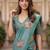 Beautiful green color virana silk fabric elegant printed saree with dori work