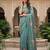 Beautiful green color virana silk fabric elegant printed saree with dori work