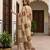 Beautiful chiku color virana silk fabric elegant printed saree with dori work