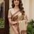 Beautiful chiku color virana silk fabric elegant printed saree with dori work