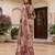 Beautiful chiku color virana silk fabric elegant printed saree with dori work